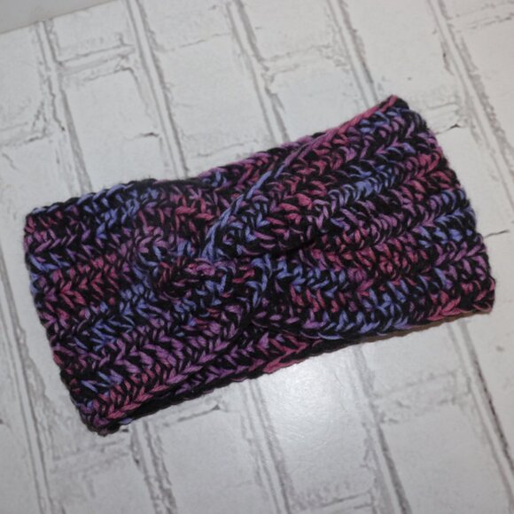 🖤🌈 Colorful & Black Crochet Headband – Handmade · One Size - Picture 2 of 3